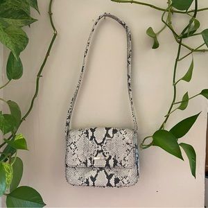 Y2K Nine West Snakeskin Shoulder Bag